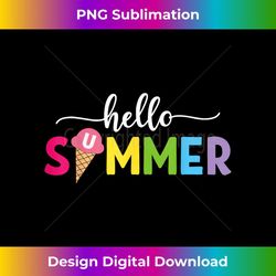 hello summer vacation ice cream popsicle ice lolly s - artistic sublimation digital file