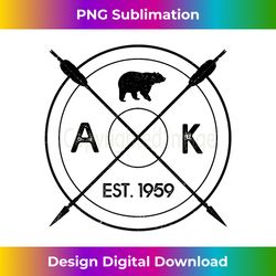 alaska the last frontier est 1959 grizzly bear gift - premium sublimation digital download