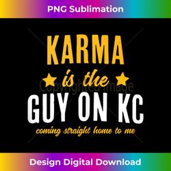 karma is the guy on kc (red) - kansas city football tank top