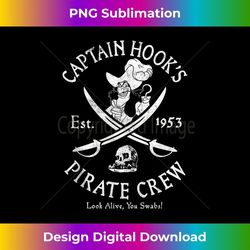 disney peter pan captain hook pirate crew est 1953 logo tank top - unique sublimation png download