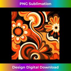 70s retro wallpaper flowers floral pattern - exclusive sublimation digital file