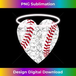 vintage angel baseball heart with halo 1 - exclusive sublimation digital file