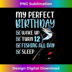 12 year old fishing birthday party 12th boy bday twelve - unique sublimation png download