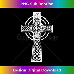 white celtic cross front and back print 1 - instant png sublimation download