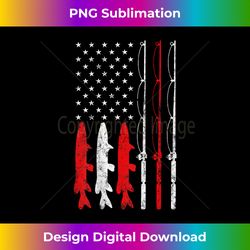 fishing rod american flag vintage fishing for fisherman - decorative sublimation png file