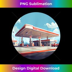 cool gas station costume - artistic sublimation digital file