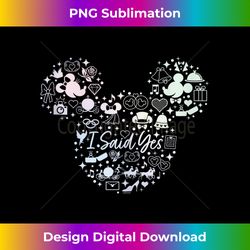 disney i said yes engagement proposal mickey head icon - exclusive png sublimation download