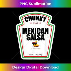 halloween matching costume chunky mexican salsa bottle label - digital sublimation download file