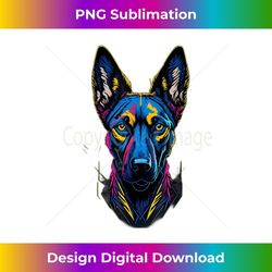 belgian malinois colorful dog breed design - stylish sublimation digital download
