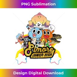 the amazing world of gumball elmore junior high long sleeve - modern sublimation png file