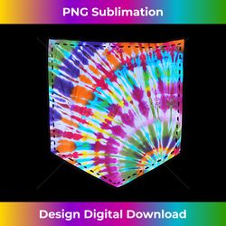 fun tie-dye faux pocket graphic print short sleeve tank top - professional sublimation digital download