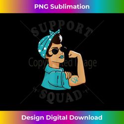 support squad teal ribbon bandana women ovarian cancer - png sublimation digital download