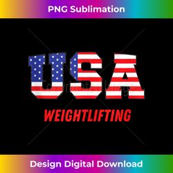 weightlifting usa go team sport patriotic american flag tank top 3 - retro png sublimation digital download