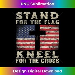 christian patriotic american flag stand flag kneel cross - instant sublimation digital download