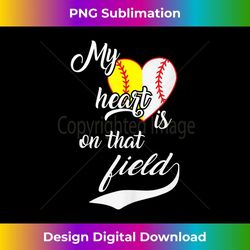 my heart is on that field half softball half baseball 1 - aesthetic sublimation digital file