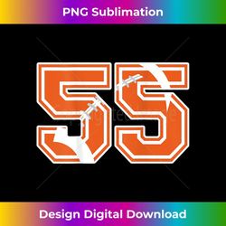 football number 55 on back for football fan - aesthetic sublimation digital file