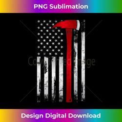 fireman thin red line american flag axe for firefighter - unique sublimation png download