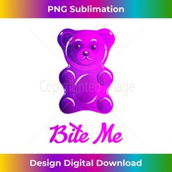 cool bite me colorful gummy bear candy illustration graphic - instant png sublimation download