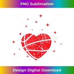 basketball heart love valentines day sports player coach - contemporary png sublimation design