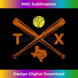 texas softball bats & ball retro style softball player long sleeve - elegant sublimation png download