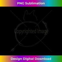 brush and ink zen kitty long sleeve - creative sublimation png download