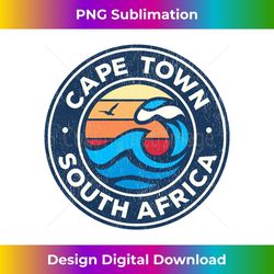 cape town south africa vintage nautical waves design - premium png sublimation file