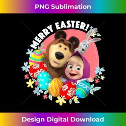 masha and the bear merry easter! - instant png sublimation download