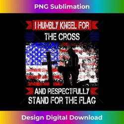 kneel for the cross stand for the flag graphic print on back - professional sublimation digital download