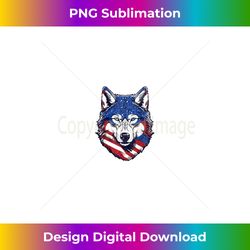 wolf american flag usa 4th july patriotic wolf face graphic - modern sublimation png file