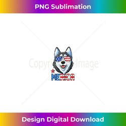 siberian husky 4th of july gifts merica men american flag tank top - vintage sublimation png download