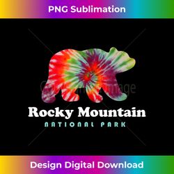 rocky mountain national park tie dye bear rocky mountains 2 - png transparent sublimation file
