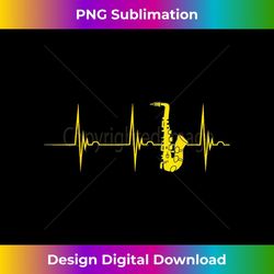 saxophone heartbeat alto sax ekg pulseline jazz band 1 - premium sublimation digital download