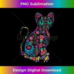 floral mexican alebrije cat cute halloween - instant sublimation digital download