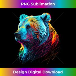 polar bear lovers pop art colorful polar bear 1 - instant png sublimation download