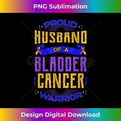 proud husband bladder cancer purple blue and yellow ribbon 2 - premium sublimation digital download