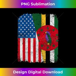 dominican american flag half usa dominica root proud - timeless png sublimation download