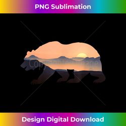 bear vintage national park bear wildlife mountains - png transparent sublimation file