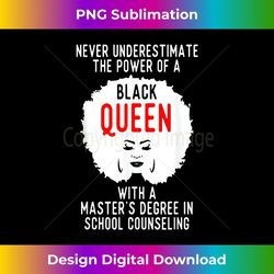 black queen power school counseling masters graduation - exclusive png sublimation download