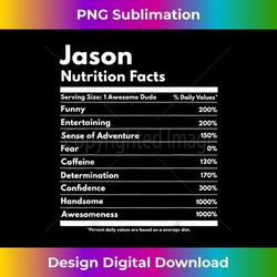 jason nutrition facts funny personalized name jason - exclusive sublimation digital file