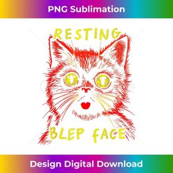 resting blep face cute cat with cute blep tongue 1 - stylish sublimation digital download