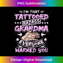 tattooed badass grandma 1 - instant png sublimation download
