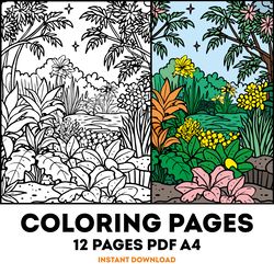 wonder forest coloring pages 12 printable forest coloring sheets. coloring pages for adults. coloring pages for kids