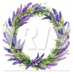 cross stitch scheme lavender wreath