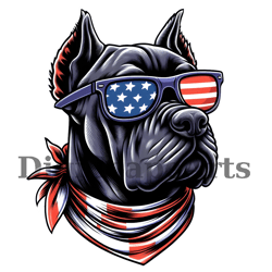 cane corso dog american flag sunglasses 4th of july design printable png t-shirt mug