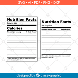 nutrition facts svg, design your own nutrition facts label svg, nutrition facts clipart, blank template label svg