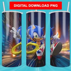 sonic the hedgehog tumbler wrap 20 oz skinny tumbler wraps straight and tapered sublimation sonic tumbler png download