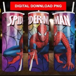 spiderman wrap tumbler design 20 oz skinny tumbler wraps straight and tapered sublimation tumbler download png designs