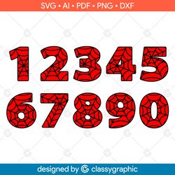 spiderweb number svg, number 0-9 svg, spider number 0-9 svg, number svg vector silhouette cameo cricut cut file clipart