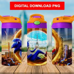 sonic shadow the hedgeho wrap 12oz flip top tumbler design digital download png file sublimation straight tapered design