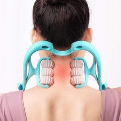 rollrelief: multifunctional six-wheel neck massager